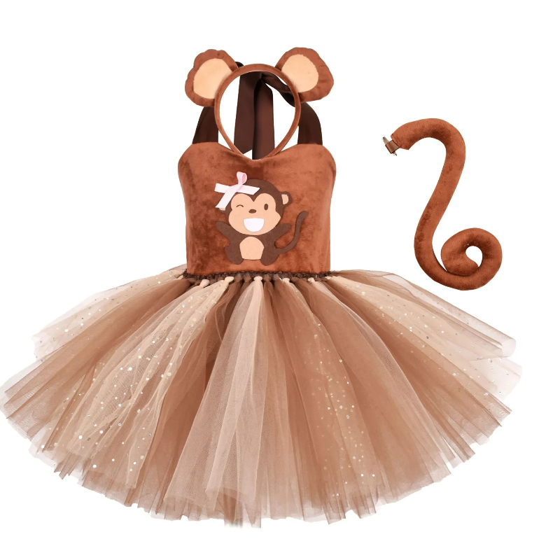 Baby Clothing Dresser - Bruine Aap Tutu Jurk voor Baby